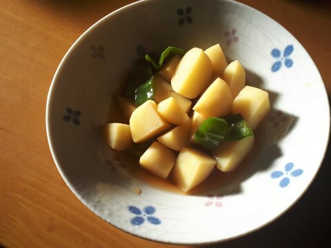 じゃがいもとピーマンの蜂蜜醤油煮